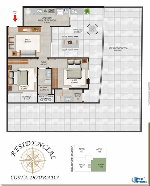 3 quartos com suíte - 150,86 M²