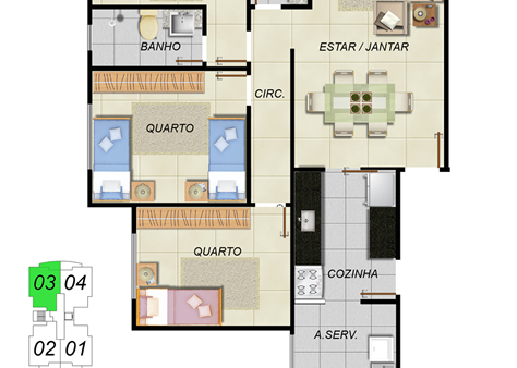 Apartamento tipo 3