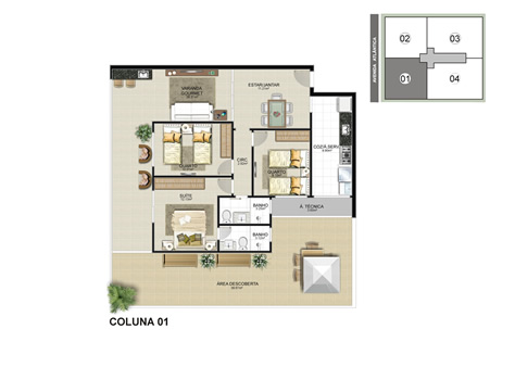 3 quartos com suíte - 179,90 M²